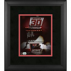 Autographed New Jersey Devils Martin Brodeur Fanatics Authentic Framed 8 x 10 Jersey Retirement Night Banner Raising Photograph