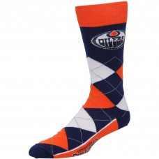 Edmonton Oilers For Bare Feet Argyle Crew Socks