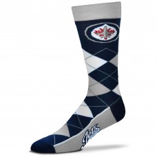 Winnipeg Jets For Bare Feet Argyle Crew Socks
