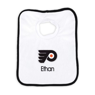 Philadelphia Flyers Newborn & Infant Personalized Bib - White