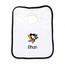 Pittsburgh Penguins Newborn & Infant Personalized Bib - White