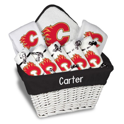 Подарочная корзина Calgary Flames Newborn & Infant Personalized Large - White