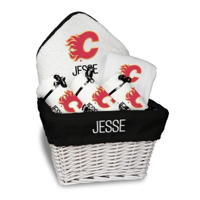Подарочная корзина Calgary Flames Newborn & Infant Personalized Medium - White