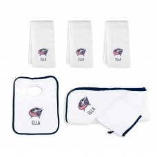 Подарочная корзина Columbus Blue Jackets Newborn & Infant Personalized Medium - White Подарочная корзина Columbus Blue Jackets Newborn & Infant Personalized Medium - White