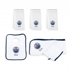 Newborn & Малышам Edmonton Oilers White Personalized Medium Gift Basket