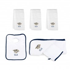 Nashville Predators Newborn & Infant Personalized Medium Gift Basket - White