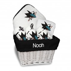 Подарочная корзина San Jose Sharks Newborn & Infant Personalized Medium - White Подарочная корзина San Jose Sharks Newborn & Infant Personalized Medium - White