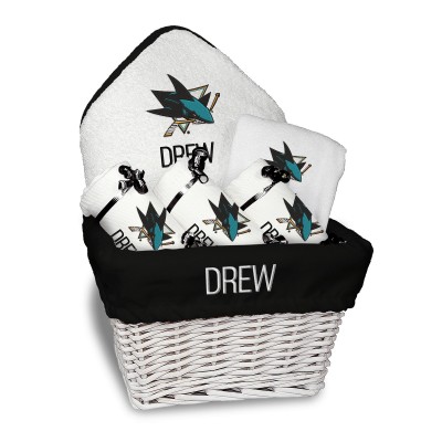 Подарочная корзина San Jose Sharks Newborn & Infant Personalized Medium - White