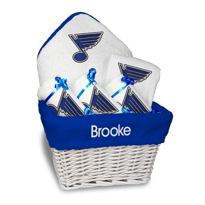 Подарочная корзина St. Louis Blues Newborn & Infant Personalized Medium - White