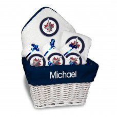 Подарочная корзина Winnipeg Jets Newborn & Infant Personalized Medium - White