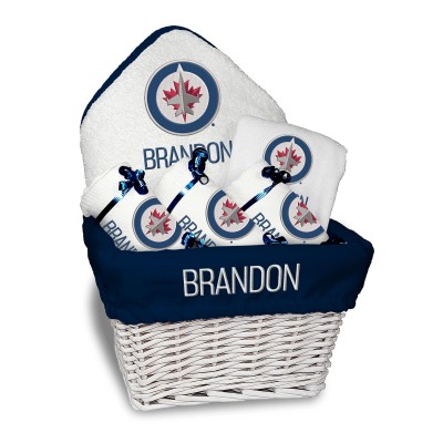 Подарочная корзина Winnipeg Jets Newborn & Infant Personalized Medium - White