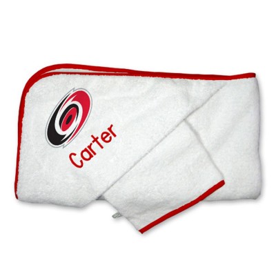 Полотенце с капюшоном Carolina Hurricanes Infant Personalized - White
