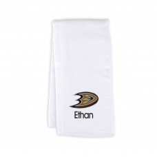 Anaheim Ducks Infant Personalized Burp Cloth - White