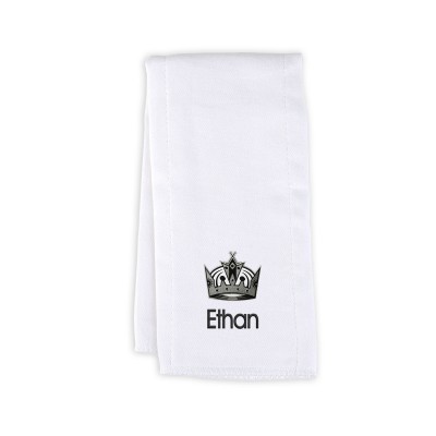 Los Angeles Kings Infant Personalized Burp Cloth - White