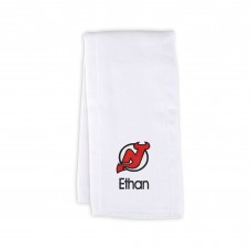 New Jersey Devils Infant Personalized Burp Cloth - White