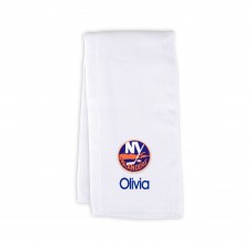 New York Islanders Infant Personalized Burp Cloth - White