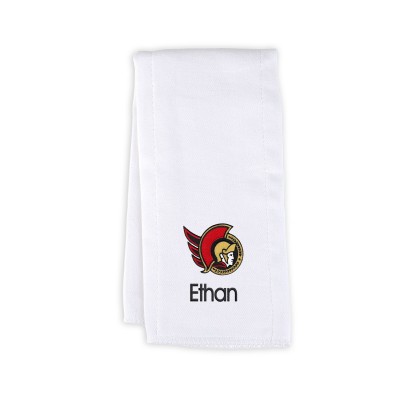 Ottawa Senators Infant Personalized Burp Cloth - White