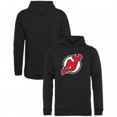New Jersey Devils Rinkside Youth Primary Logo Pullover Hoodie - Black