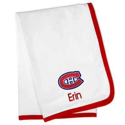 Именной плед Montreal Canadiens Baby - White