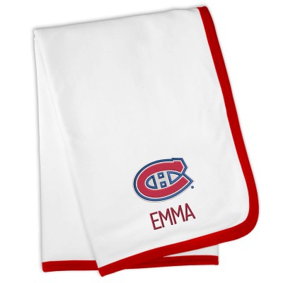 Именной плед Montreal Canadiens Baby - White