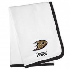 Anaheim Ducks Personalized Baby Blanket - White