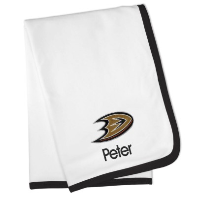 Именной плед Anaheim Ducks Baby - White