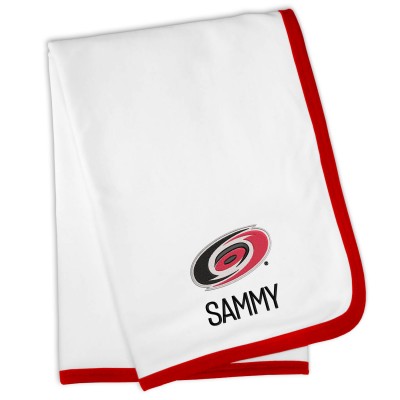 Именной плед Carolina Hurricanes Baby - White