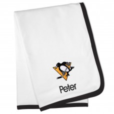 Именной плед Pittsburgh Penguins Baby - White