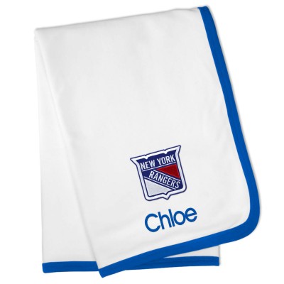 Именной плед New York Rangers Baby - White