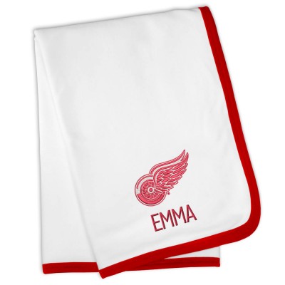 Именной плед Detroit Red Wings Baby - White