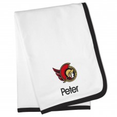 Ottawa Senators Personalized Baby Blanket - White