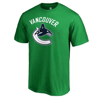 Vancouver Canucks Kelly Green Team Primary Logo T-Shirt