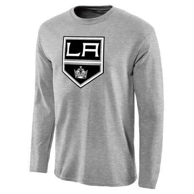Los Angeles Kings Ash Team Primary Logo 2 Long Sleeve T-Shirt