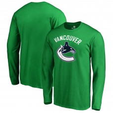 Vancouver Canucks Kelly Green Team Primary Logo Long Sleeve T-Shirt