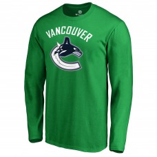 Vancouver Canucks Kelly Green Team Primary Logo Long Sleeve T-Shirt