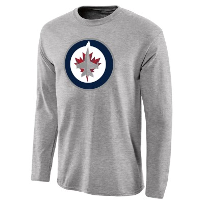 Футболка с длинным рукавом Winnipeg Jets Ash Team Primary Logo