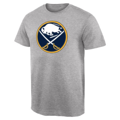 Buffalo Sabres Ash Team Primary Logo T-Shirt