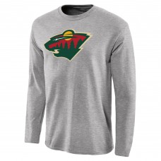 Футболка с длинным рукавом Minnesota Wild Ash Team Primary Logo