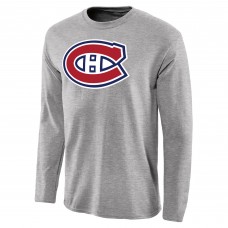 Футболка с длинным рукавом Montreal Canadiens Ash Team Primary Logo 2