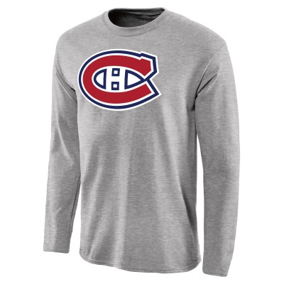 Футболка с длинным рукавом Montreal Canadiens Ash Team Primary Logo 2