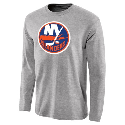 Футболка с длинным рукавом New York Islanders Team Primary Logo - Ash