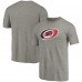 Футболка Carolina Hurricanes Ash Distressed Team Logo Tri-Blend