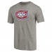 Montreal Canadiens Ash Distressed Team Logo Tri-Blend T-Shirt