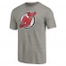 Футболка New Jersey Devils Ash Distressed Team Logo Tri-Blend