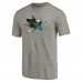 Футболка San Jose Sharks Distressed Team Logo Tri-Blend - Ash
