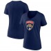 Футболка Женская Florida Panthers Navy Primary Logo V-Neck