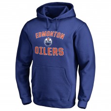 Edmonton Oilers Royal Victory Arch Fitted Pullover Hoodie