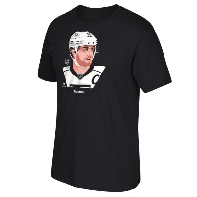 Футболка Anze Kopitar Los Angeles Kings Reebok Front Player Graphic - Black