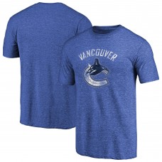 Vancouver Canucks Royal Distressed Team Primary Logo Tri-Blend T-Shirt