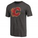 Calgary Flames Black Distressed Team Primary Logo Tri-Blend T-Shirt